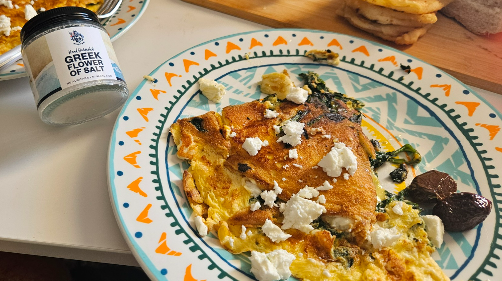 Feta & Spinach Omelette Recipe